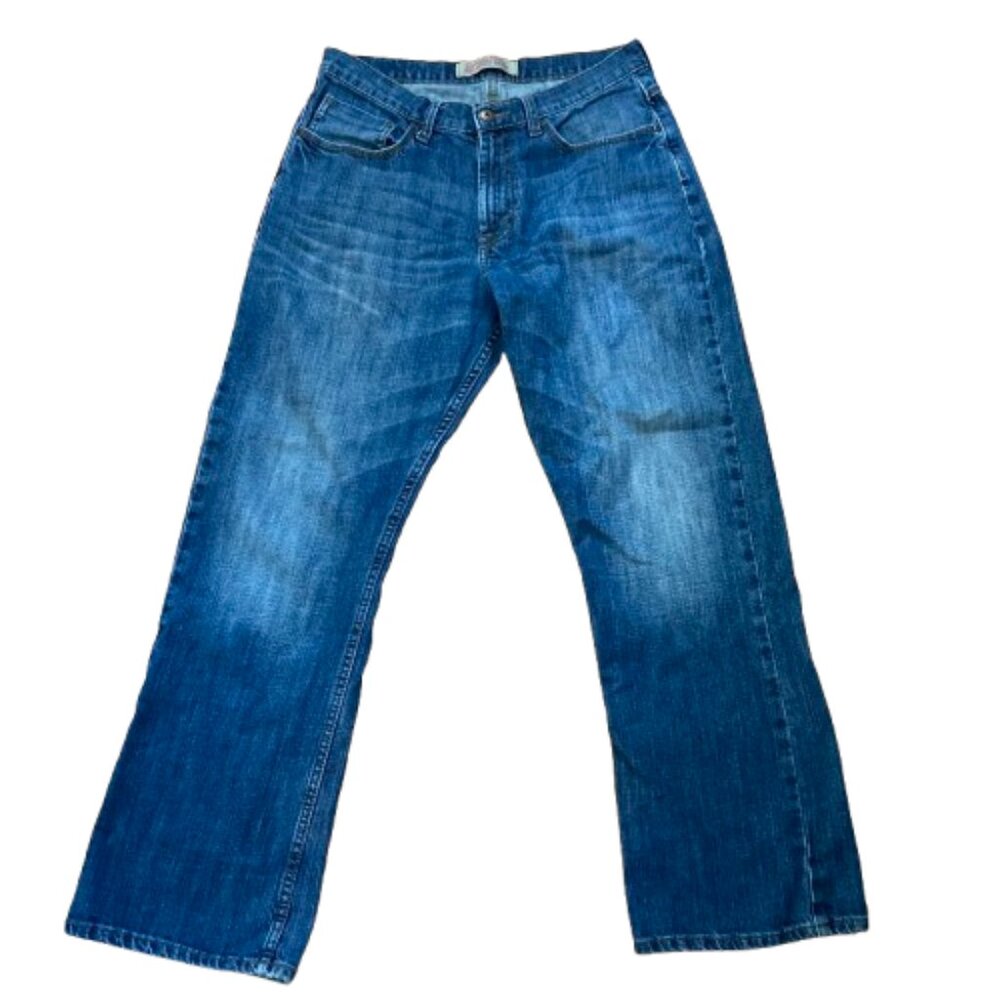 Wrangler Men's Jeans Relaxed Boot Medium Wash Mid-Rise Whiskers Some Fade, 30x30